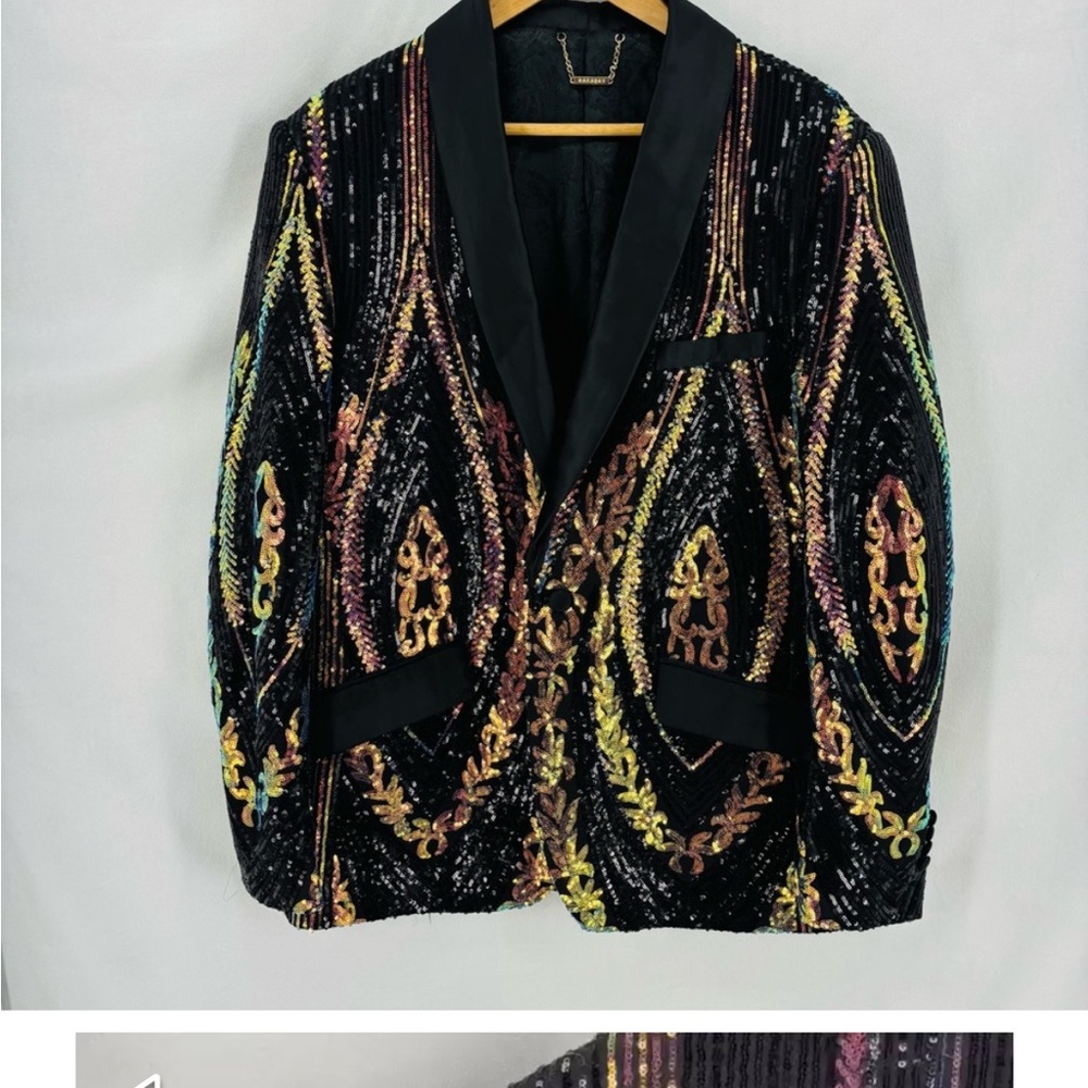 Barabas Men’s Sequin Slim Fit Blazer